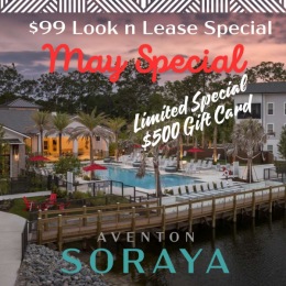 $99 Look n Lease Special: Limited Special of a $500 Gift Card. Call for Details Instagram post from @aventonsoraya on May 13, 2024 14:07:32pm